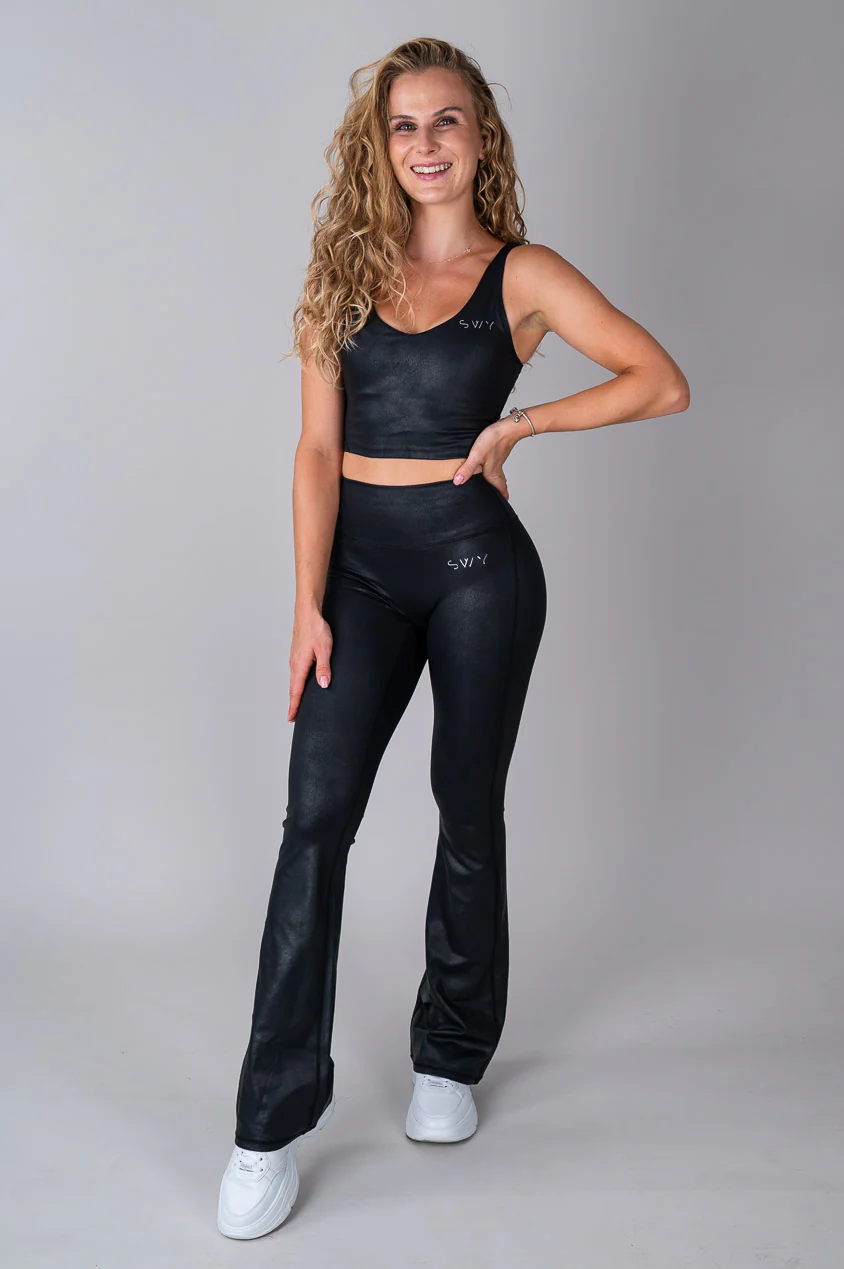 Leather Flared Leggings