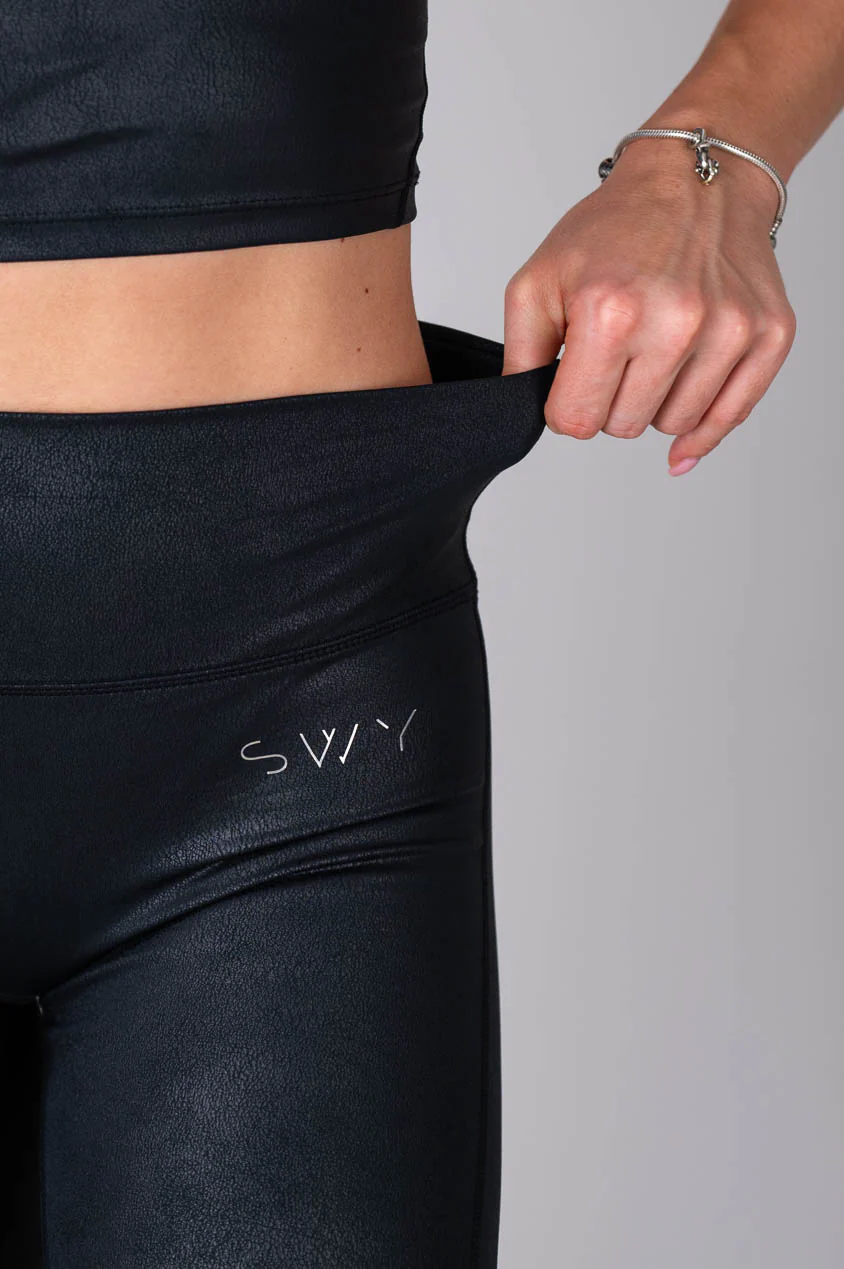 Leather Flared Leggings - Image 6
