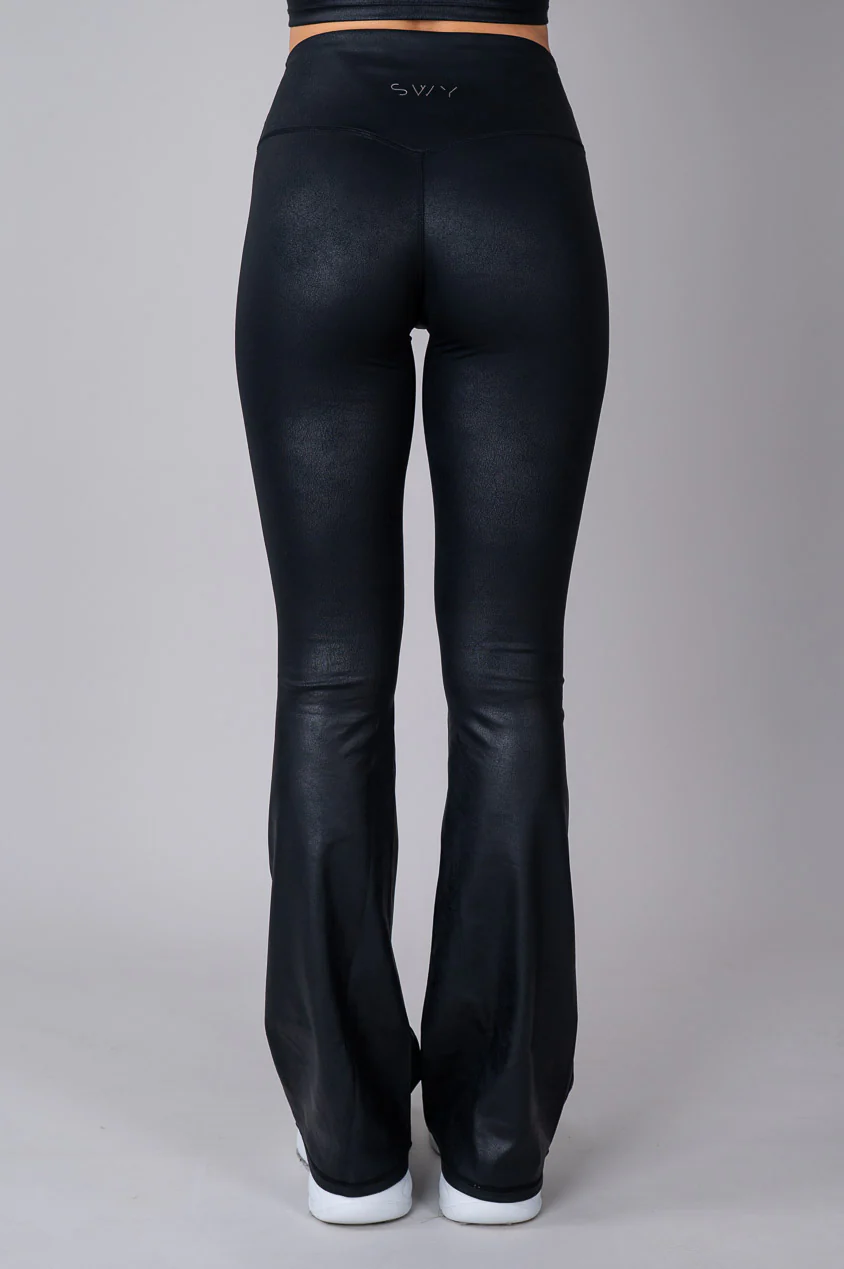 Leather Flared Leggings - Image 8