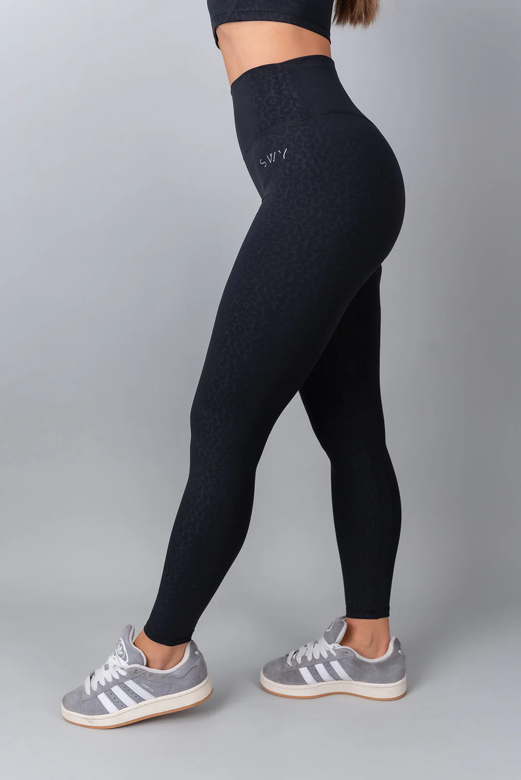 Leopard leggings con scrunch